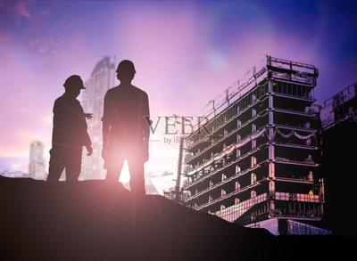 建筑工地,看,工程師,運(yùn)動模糊,建筑業(yè)